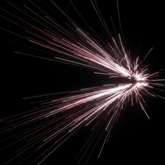 Ethereal abstract light streams moving quickly through a dark void, symbolizing future ideas, digital perception, and creative possibilities ,colorful ,shape ,energy