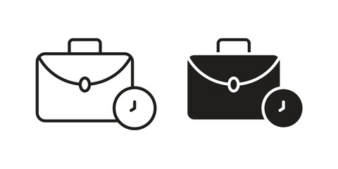 Work experience icons set designed in filled, outline, line and stroke style