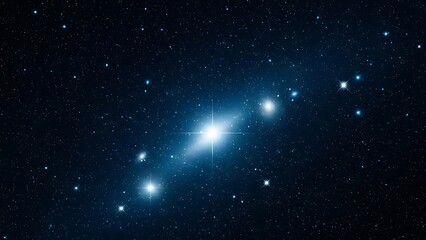 Naklejka premium Starry night sky with bright stars and a galaxy space astronomy