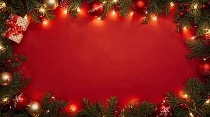 Traditional Navidad Celebration Background with Festive Ornaments and Warm Mood