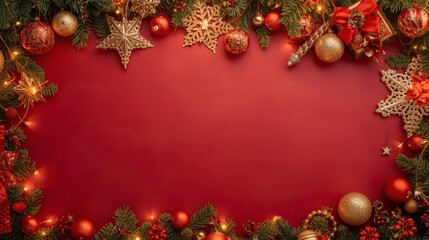 Traditional Navidad Celebration Background with Festive Ornaments and Warm Mood