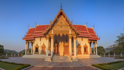 Fototapeta premium Buddhist Temple in the Mountains