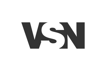 VSN logo design. Initial letter V S N bold font style for tech startups, consulting, corporate branding. Creative company name, headlines typography identity, trendy logotype.