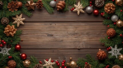Warm Navidad Holiday Background with Rustic Decorations and Cozy Mood