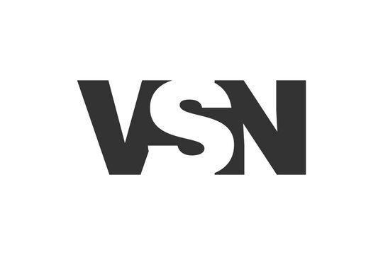 VSN logo design. Initial letter V S N bold font style for tech startups, consulting, corporate branding. Creative company name, headlines typography identity, trendy logotype.