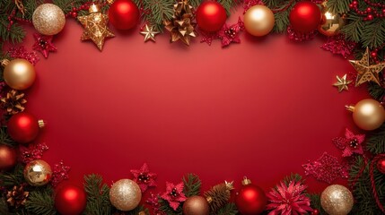 Traditional Navidad Celebration Background with Festive Ornaments and Warm Mood