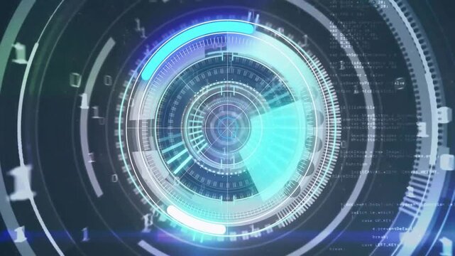 Animation of network of connections with binary coding over scope scanning