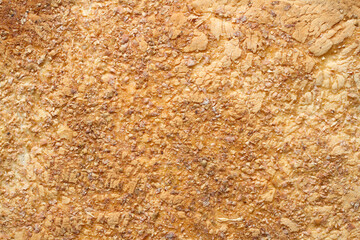 Surface texture of grain bread close-up