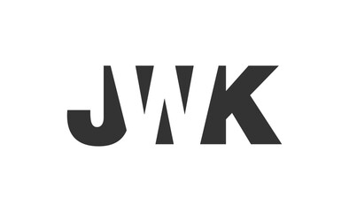 JWK logo design. Initial letter J W K bold font style for tech startups, consulting, corporate branding. Creative company name, headlines typography identity, trendy logotype.