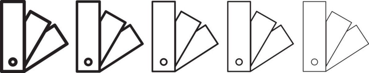 
Swatchbook icon illustration element design. trendy stroke and fil line style. Swatchbook icon on transparent background
