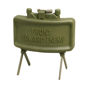 M18A1 claymore anti personnel mine in green casing