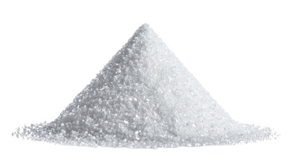 A pile of fine white granules against a black background