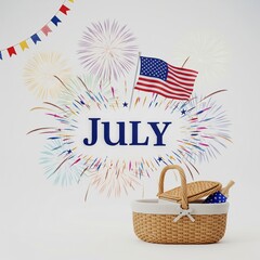 A photorealistic logo for july