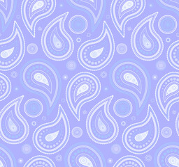 Botany paisley on seamless pattern chic. Paint carpet with outline ethnicity. Ethnic drawing and tropical custom.