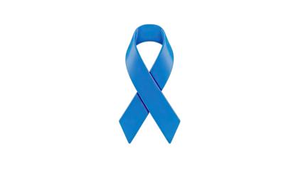 Blue awareness ribbon symbol