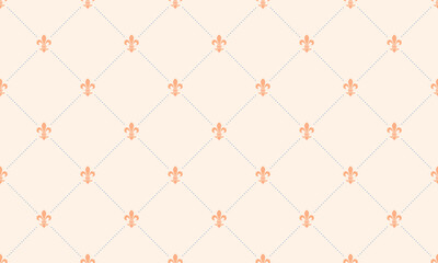 Elegant fleurdelis pattern on a subtle beige background.  Perfect for websites, invitations, or textile designs.