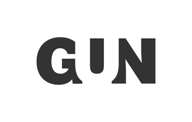 GUN logo design. Initial letter G U N bold font style for tech startups, consulting, corporate branding. Creative company name, headlines typography identity, trendy logotype.