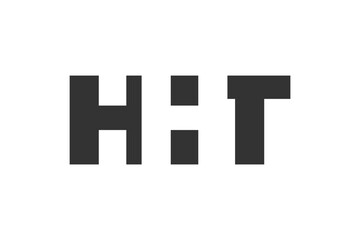 Fototapeta premium HHT logo design. Initial letter H H T bold font style for tech startups, consulting, corporate branding. Creative company name, headlines typography identity, trendy logotype.