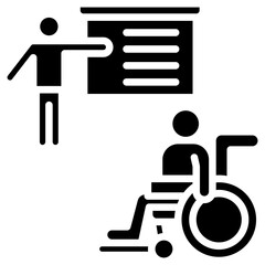 Inclusive Education glyph icon
