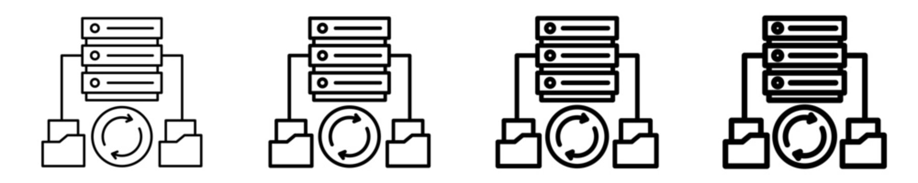 Backup Icon Set Different Style Collection
