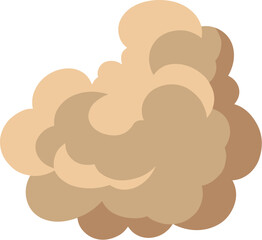Flat Design Dust Cloud Explosion Effect Element Illustration Graphic