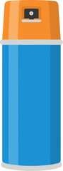 Simple Flat Style Spray Can Illustration, Aerosol Container with Nozzle