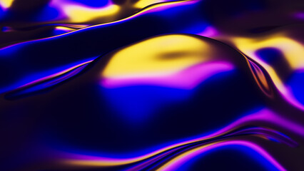 Smooth, liquid surface with vibrant hues. Captivating abstract background