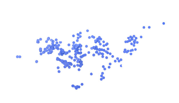 Confetti circles isolated. Round paper party confetti pattern