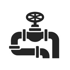 Fototapeta premium Industrial Pipeline Valve Icon, Utility Infrastructure