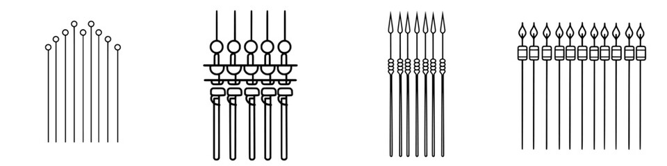 Elegant Line Art Skewer Rack