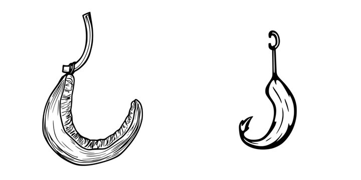Black and White Smoked Meat Hook Art