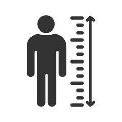 Measurement height human tall icon isolated.