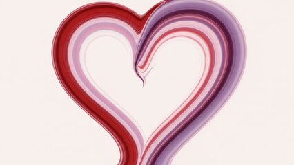 Vibrant heart symbol with swirling red and purple colors