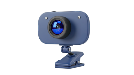 Blue Webcam with Clip Mount