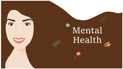 World mental health day, Mental healt, positive thinking, mindfulness, happiness concept. vector illustrations	
