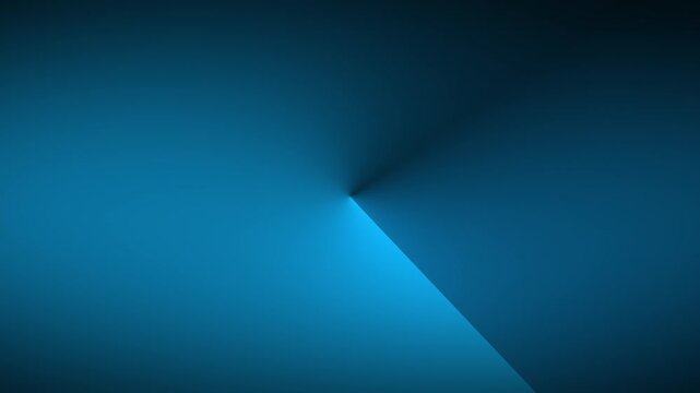A looping animation of a deep blue gradient cone that unfolds from the center, creating an angular plane that is rotating clockwise, forming a calm, expansive, and futuristic abstract scene