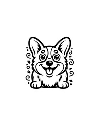 Obraz premium Dogs faces doodle Collection of hand drawn funny cute faces of dogs pets of different breeds and fur styles isolated on transparent background. Illustration of dogs breeds for kids