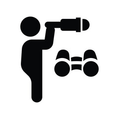 observation solid icon illustration vector graphic.eps