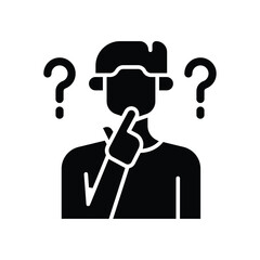 thinking solid icon illustration vector graphic.eps