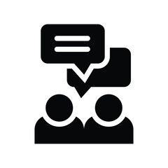  discussion solid icon illustration vector graphic.eps