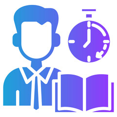 Classroom Discipline glyph gradient icon