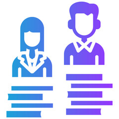 Educational Equality glyph gradient icon