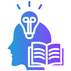 Right To Knowledge glyph gradient icon