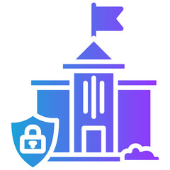 School Safety Rights glyph gradient icon