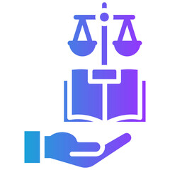 Right To Education glyph gradient icon