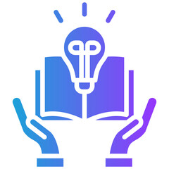 Right To Learn glyph gradient icon
