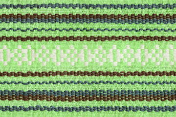 Embroidered fabric background