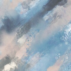 Soft Blue Gray Watercolor Abstract Background