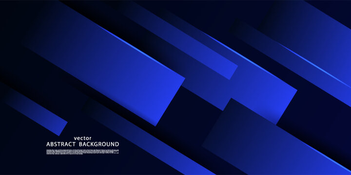 Futuristic dark blue abstract banner background. Cool background design with overlapping square patterns and a light pattern concept. Vector eps10