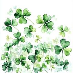 Celebrate St. Patrick's Day with a festive design of clover leaf motifs.